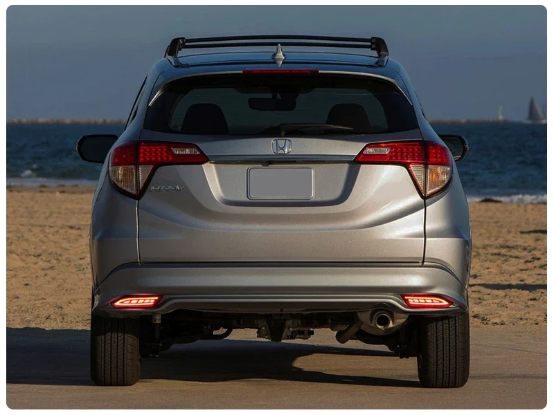 

2 Pcs For Honda HRV HR-V 2015 2016 LED Rear Bumper Taillight Red Driving Braking Light Dynamic Turn Signal Indicator