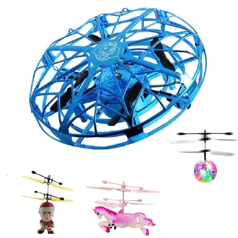 sa Colorful mini Drone UFO Flying Helicopter Magic Ball Aircraft Sensing Mini Induction UFO Drone Kids Electric Electronic Toy