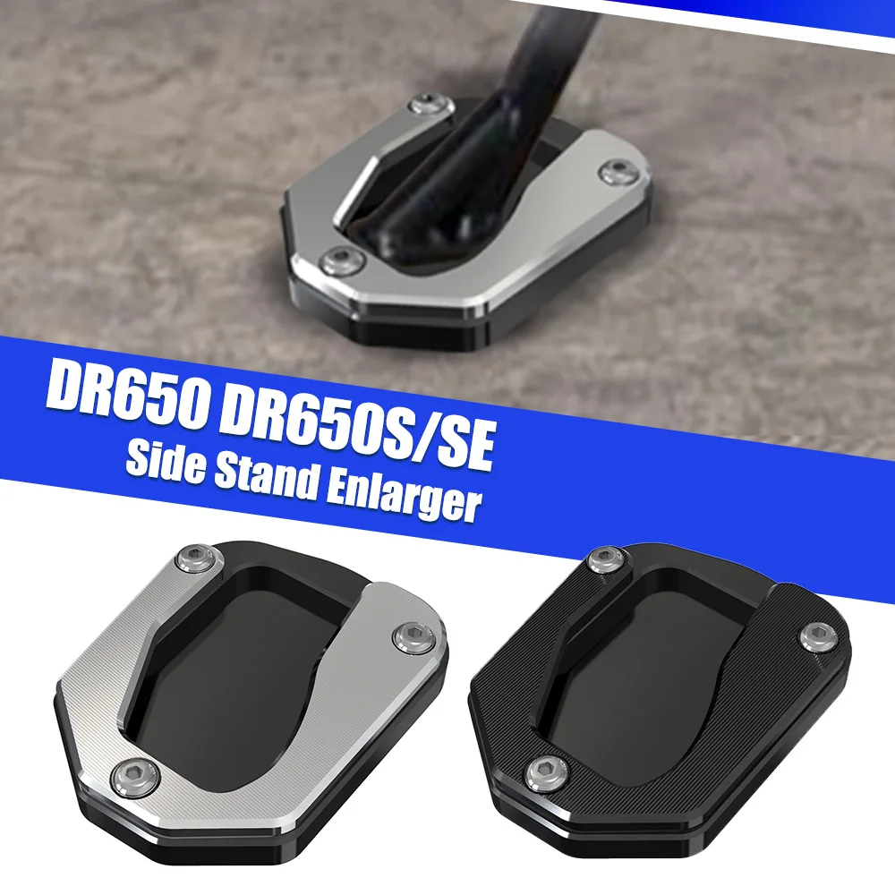 

CNC Aluminum FOR SUZUKI DR650 DR650S/SE 1996-2022 2023 Motorcycle Accessories Kickstand Side Stand Enlarger Extension Plate Pad