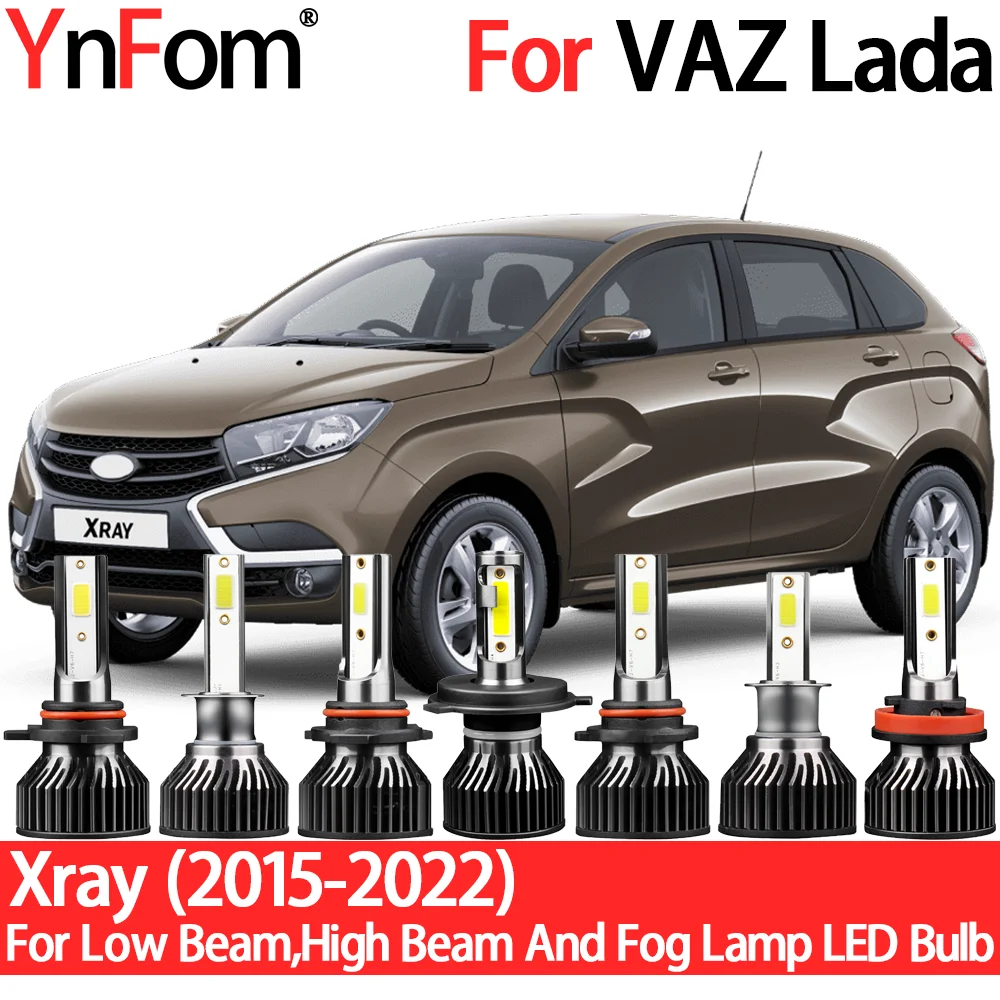 

YnFom For VAZ Lada Xray (GAB) 2015-2022 Special LED Headlight Bulbs Kit For Low Beam,High Beam,Fog Lamp,Car Accessorie