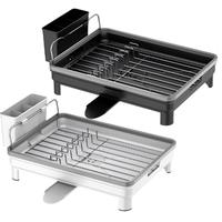 Dish Racks For Kitchen Counter Stainless Steel Countertop Dish Rack With Drip Tray Kitchen Drying Rack Drying Dish Organizer