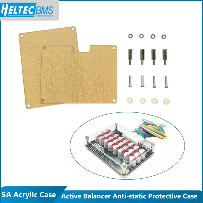 Acrylic Protective Case for HeltecBMS 5A Active Balancer Anti-static Protective Case 4S 8S 14S 16S 21S