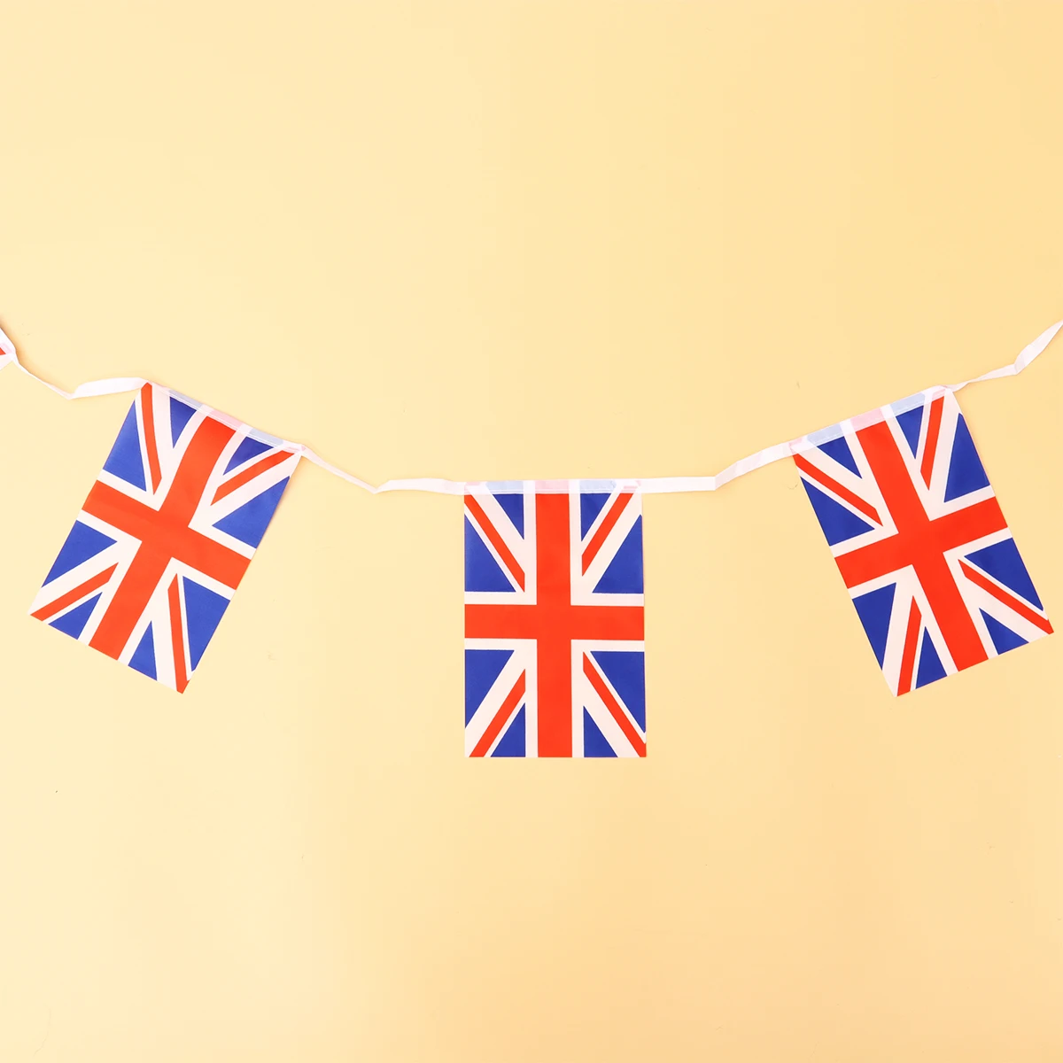

10M British Pattern String Flags Burlap Banner Accessories Carnival Decorations Fade Resistant National Flag Banners