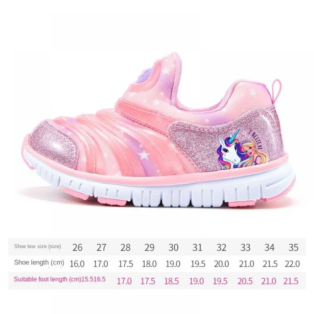 Barbie Children\'s Shoes Kawaii New Boys Girls Sports Shoes Soft Bottom Breathable Sports Sneakers Non Slip Kids Running Shoes