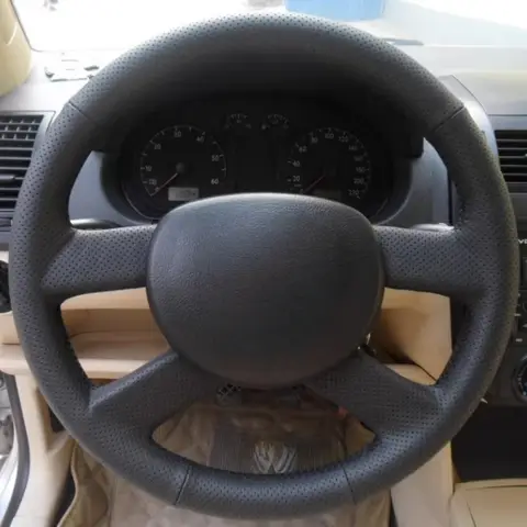 DIY Hand Sewing Car Steering Wheel Cover Microfiber Leather For Volkswagen VW Golf 5 (V) Touran 2003-2005 Polo FOX Accessories