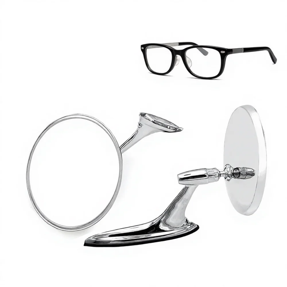 Retro Silver Exterior Rearview Mirror For Flyquick Classic Car Body Replacement Parts Automotive Restoration Equipment