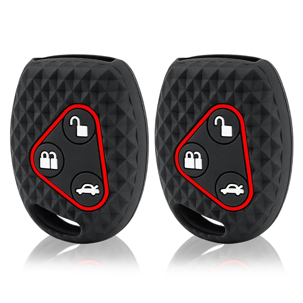 Silicone 3 Button Keyless Entry Key Fob Chain Case Cover Shell Protect For Ford Transit Connect Courier Fiesta Focus Cabriolet