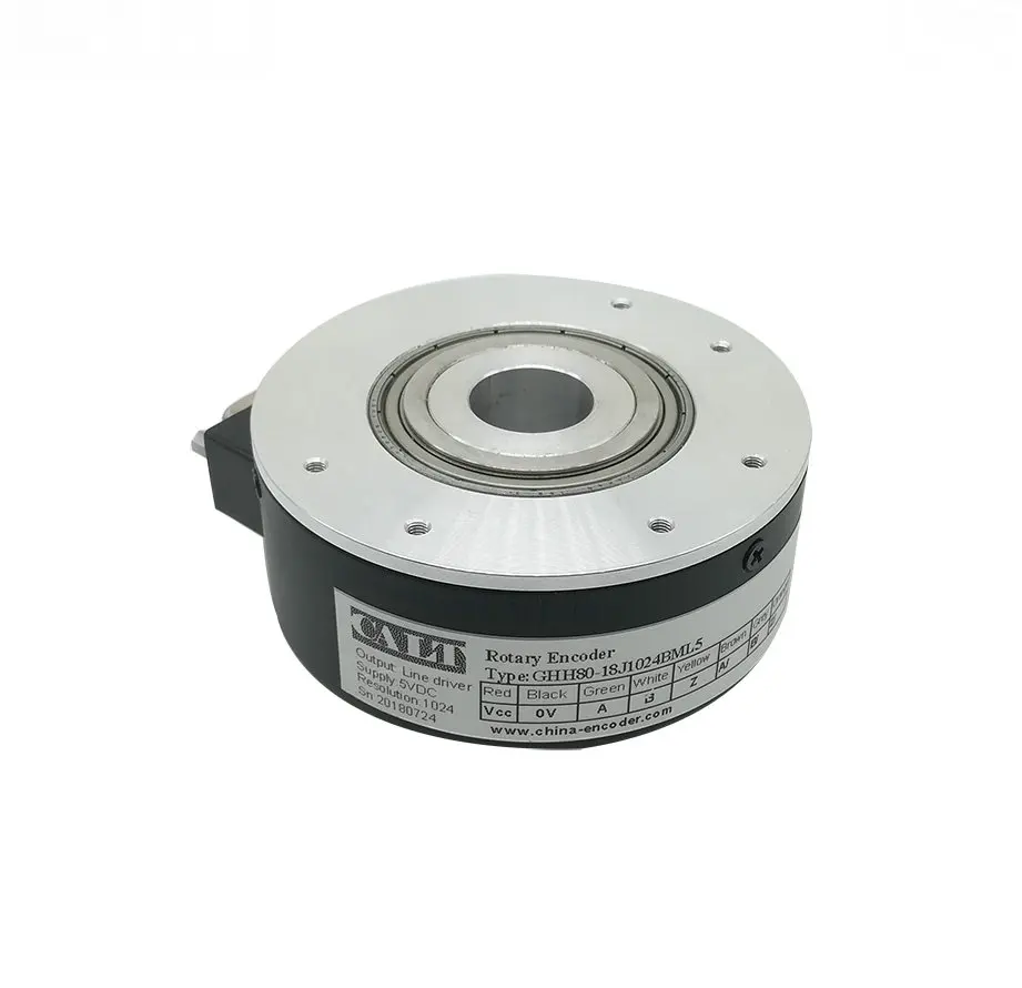 80mm CALT hollow shaft rotary encoder 100/360/500/600/1000/2000/1024/2048/3000/3600/5000ppr GHH80