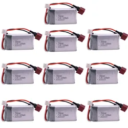 1-10PCS 1200mah 7.4V 2S 703048 Batteria Lipo T Spina Per I giocattoli RC elicottero accessorio 7.4V 2S aggiornamento giocattoli 1000mah batteria