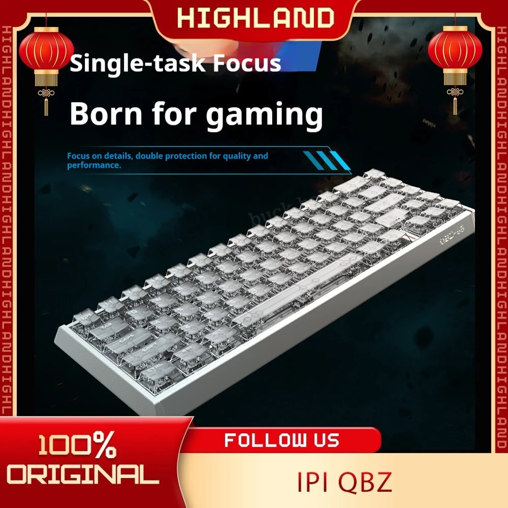 

Предпродажа, IPI QBZ, магнитный переключатель, проводная клавиатура, RGB, 65 клавиш, механическая клавиатура, двойная 8k, полностью алюминиевая игровая клавиатура FPS SOCD