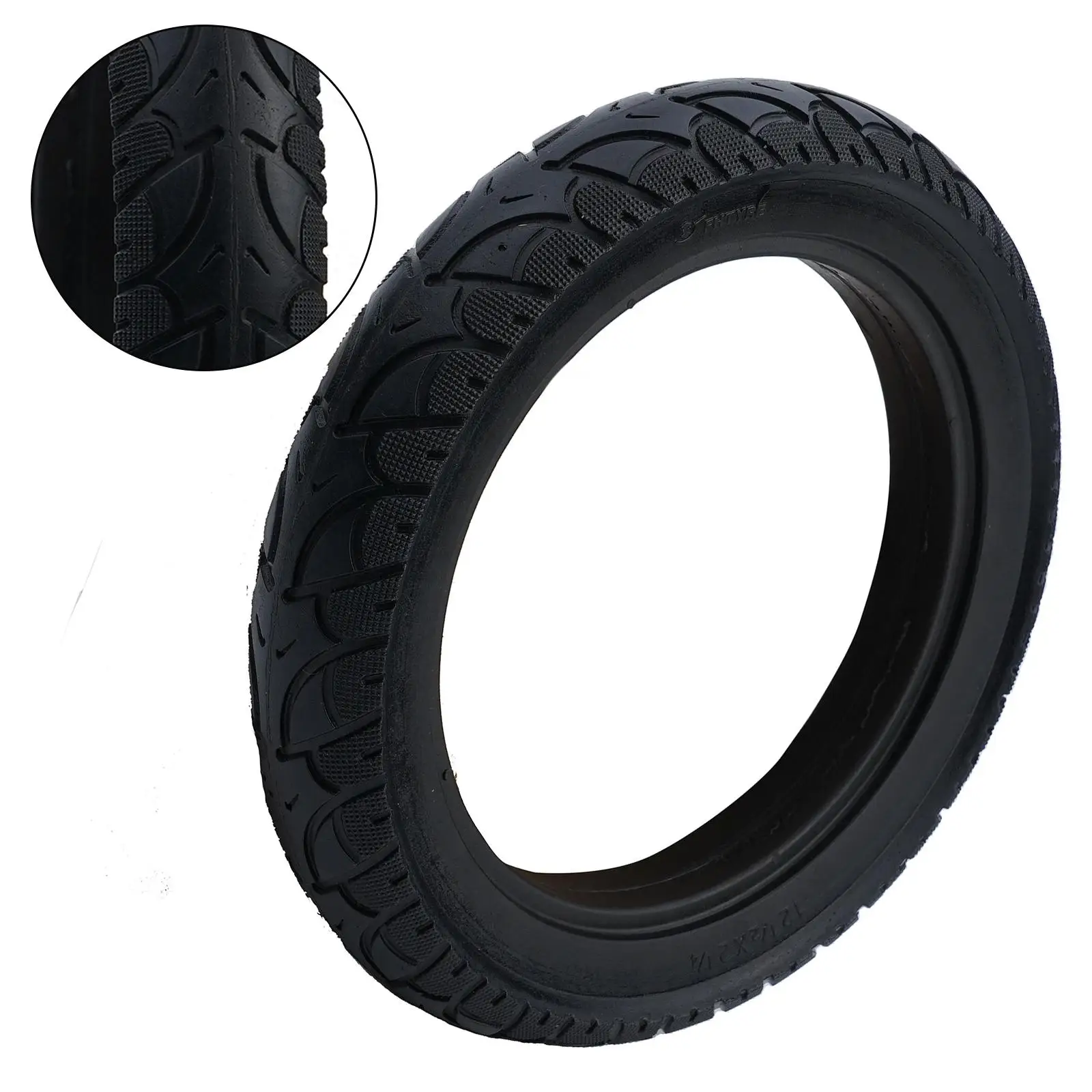 

High Quality Solid Tyre Electric Scooter E-bike 12*2.125 12 Inch Electric Vehicle Parts For MTB Road Cycling Rubber