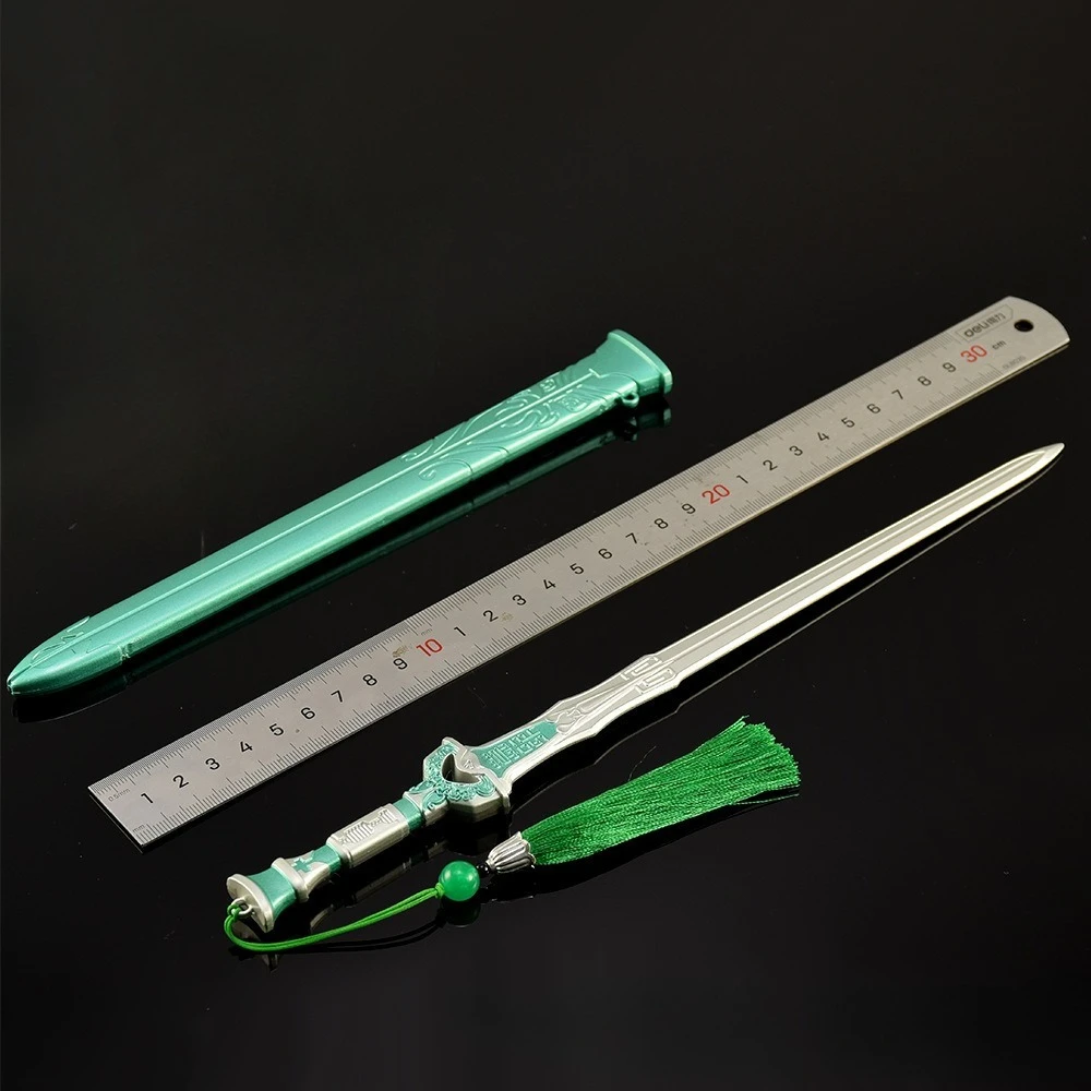 30cm 신규 게임 피규어 주변기기 모예 검 금속 공예 소품 모델 데스크탑 장식품 소년 생일 선물 장난감