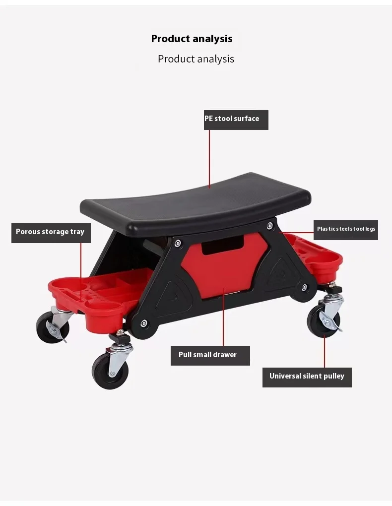 Auto Multifunctioneel Stoel Waxen En Polijsten Project, Monteur, Auto Kruipkruk, Mobiele Kruipstoel, Autowasbenodigdheden