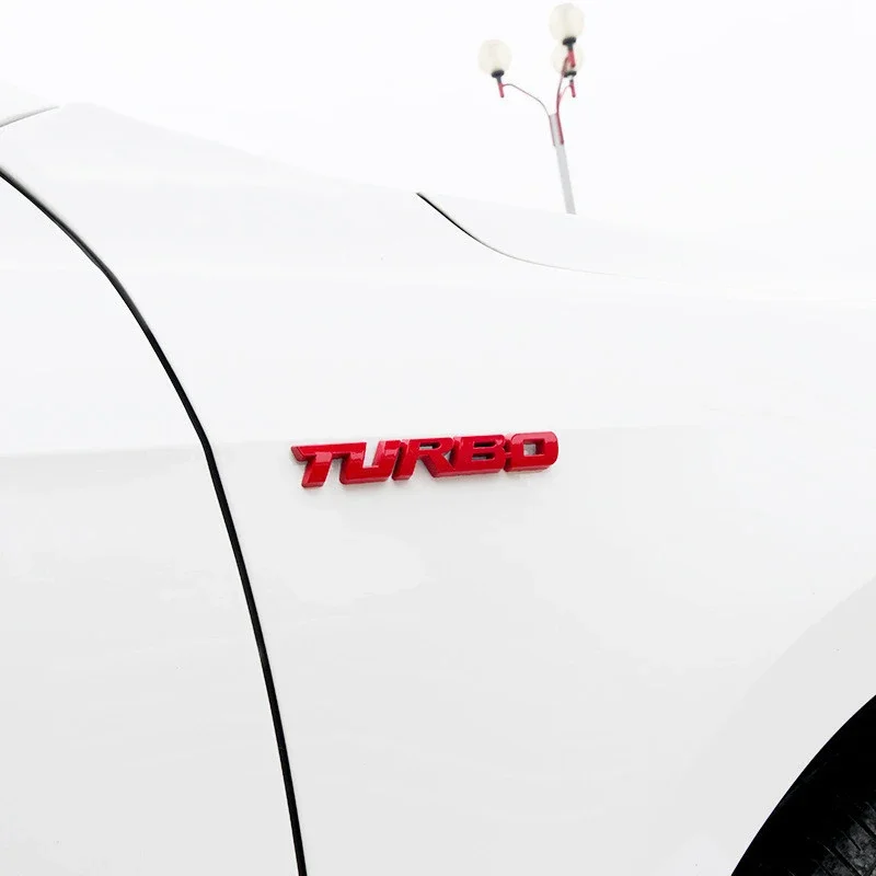1pc 3D Chrome Zinc Alloy Turbo Boost Emblem Badge Sticker for Car Body Styling Auto Decor Accessory