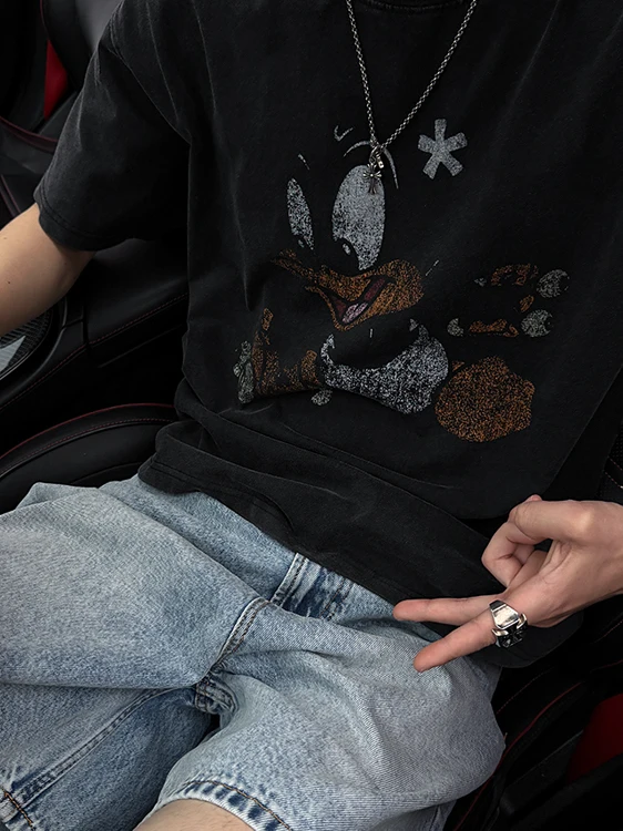 Pantalones de mezclilla finos de verano para hombre, marca de moda American Vibe Retro Waed Vintage, sensación de alta gama, Le recto de cinco cuartos...