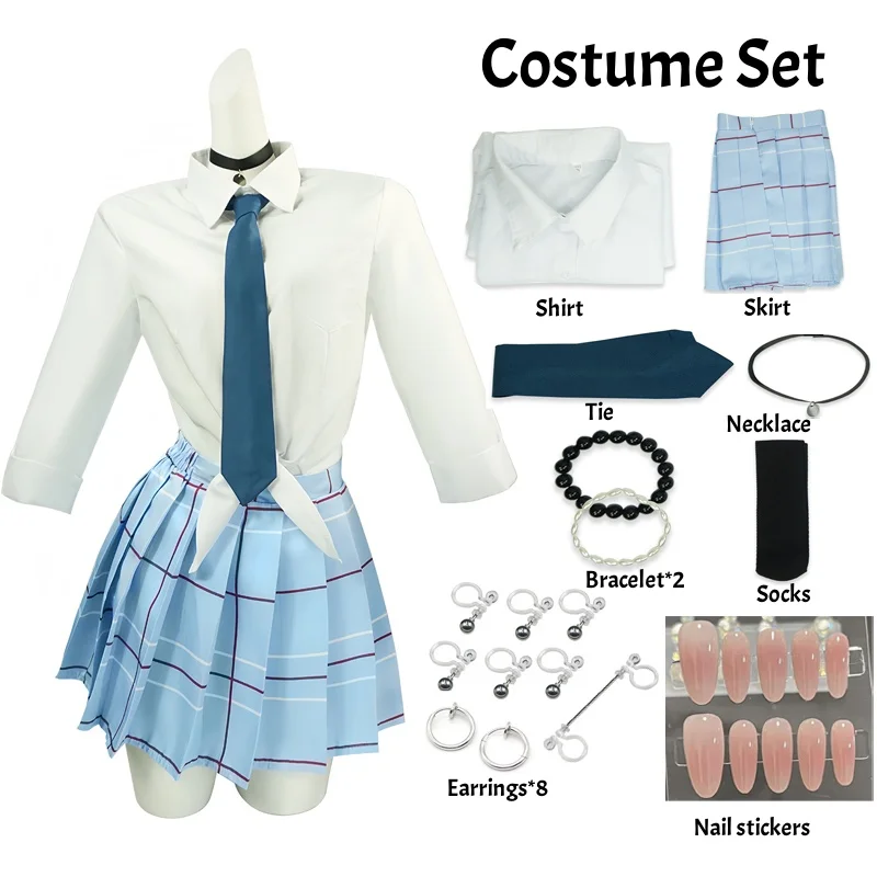 Kitagawa Marin Cosplay Anime My Dress Up Darling Kitagawa Marin Cosplay Kostüm Kleider Damen Japanische Schulmädchen Uniform COS