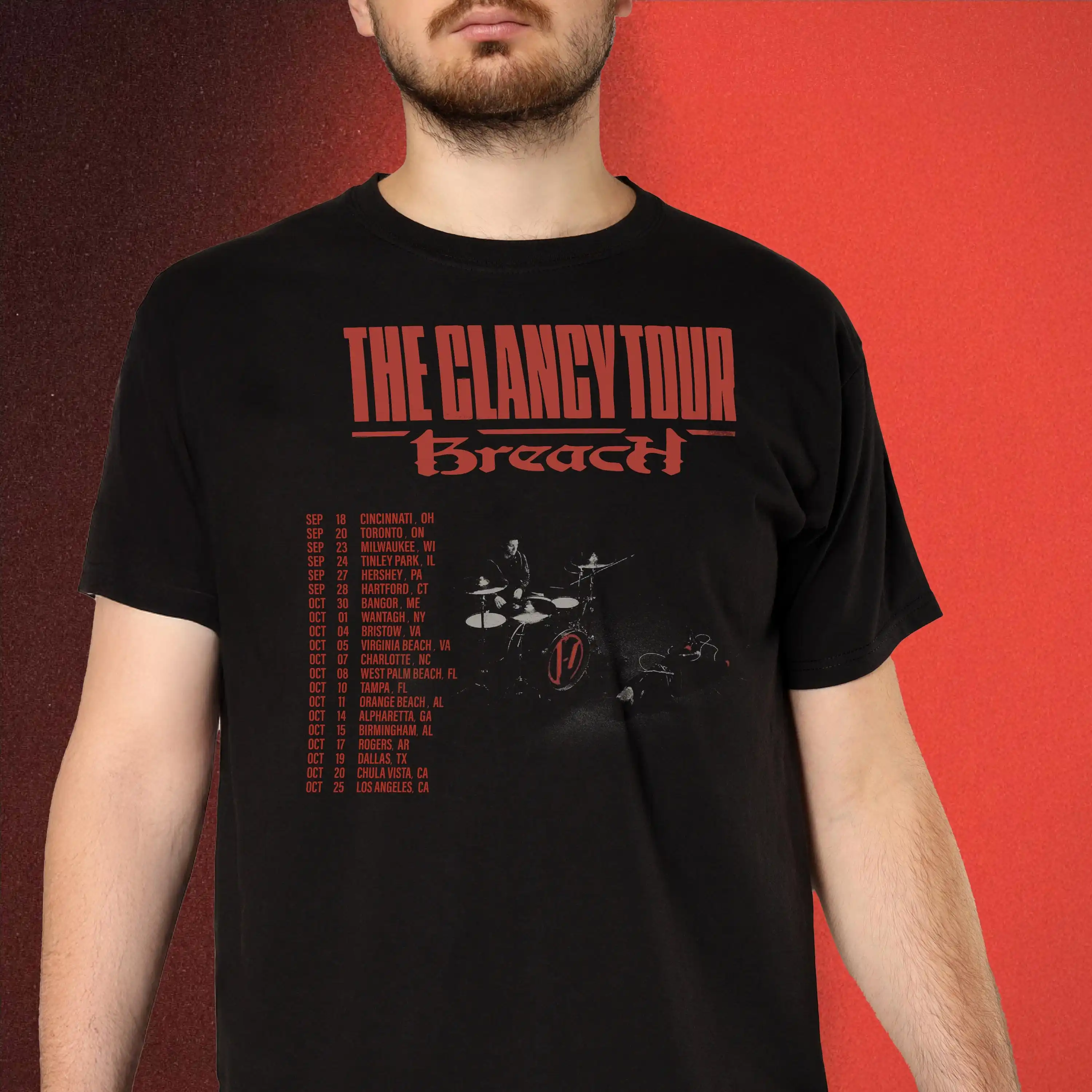 The Clancy Tour Breach T-Shirt | Twenty One Pilots 2025 Tour Inspired Tee - view 2