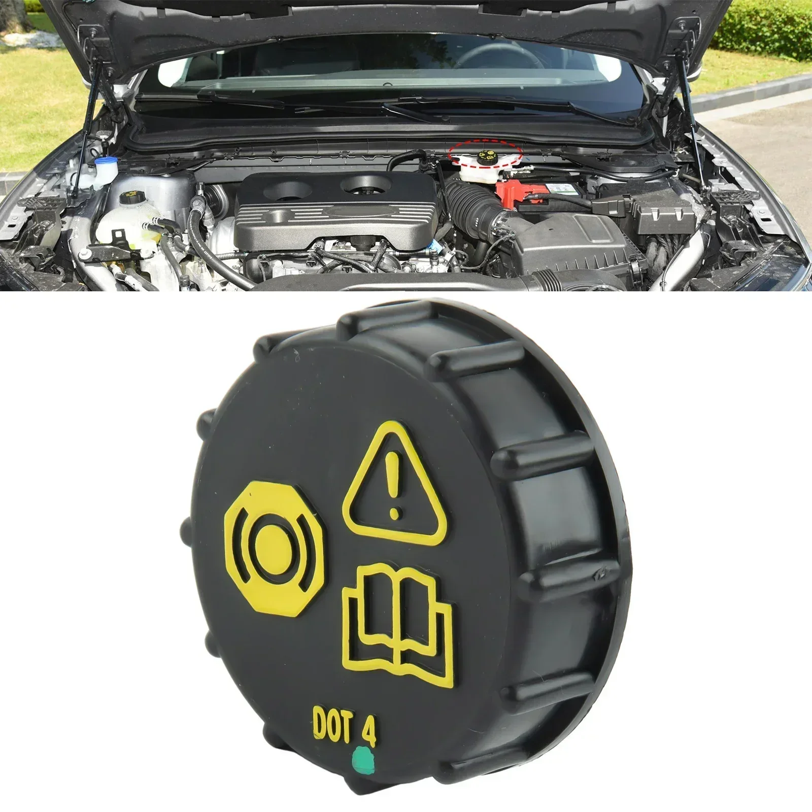 

1x Car Brake Fluid Reservoir Cap Tank Cover For Ford Focus MK2 MK3 MK5 2005-2014 For Mondeo Mk4 For Transit MK7 MK8