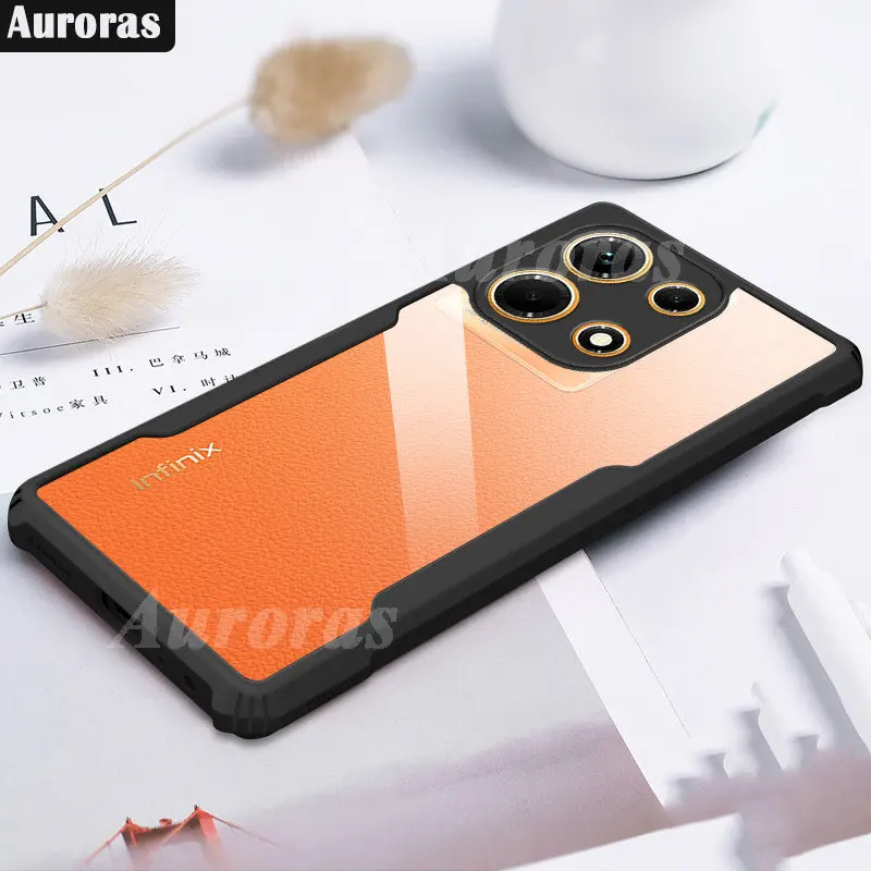 Dla Infinix Note 30 Pro 4G 5G etui chroniące przed upadkiem Airbag rama miękkie pełne pokrycie przezroczyste etui do okładki wyścigowej Infinix Note 30i VIP