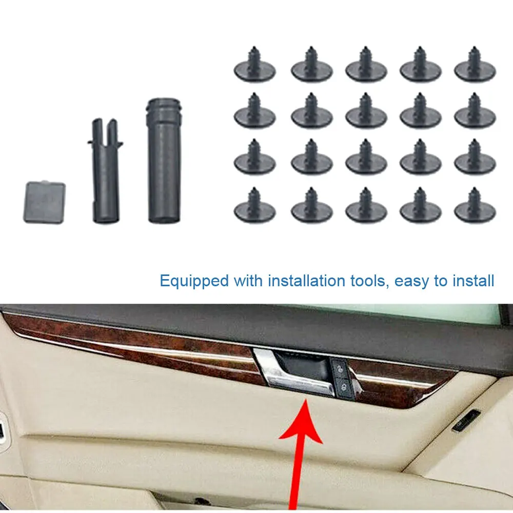 Car Interior Front Rear Left Side Upgraded Door Handle Repair Chromed For Mercedes C250 C300 C350 Inside