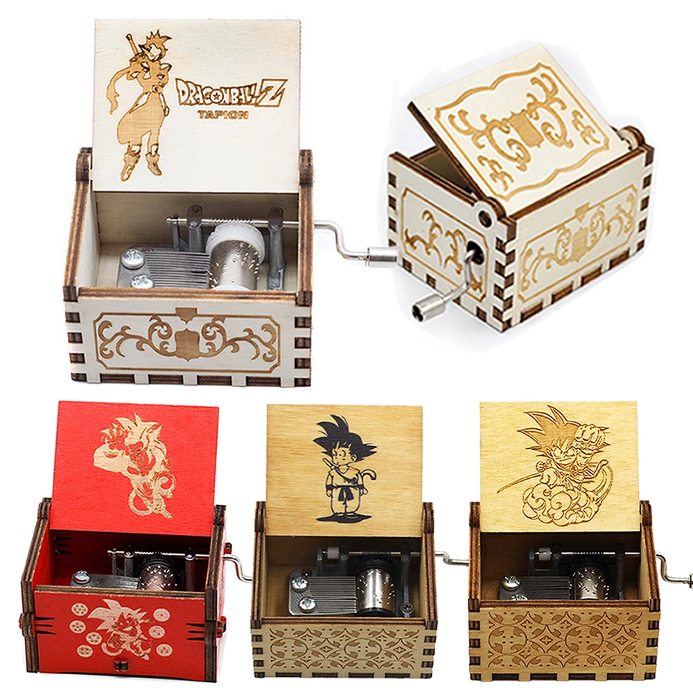 Top Sale Dragon Ball Wood Hand Crank Music Box Dragon Ball Christmas Gift Birthday Gift New Year Gift