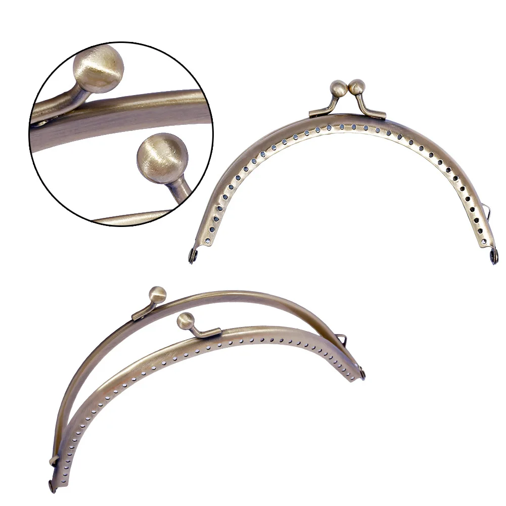 8.5-15cm Round Metal Frame For Purse Handle Clutch Bag Handbag Accessories Making Purse Clasp Lock Metal Clasp Bags Hardware
