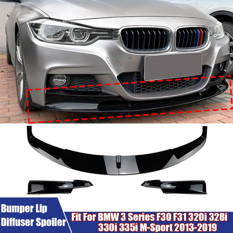 

Car Front Bumper Lower Lip Diffuser Spoiler Protective Trim Cover For BMW 3 Series F30 F31 320i 328i 330i 335i M-Sport 2013-2019