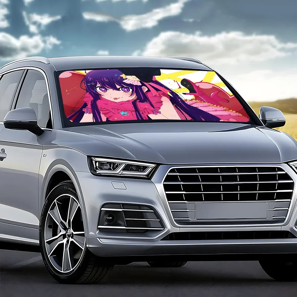 اليابان البوب أنيمي O-Oshi N-No K-Ko قماش سيارة ظلة نافذة أمامية قناع 70x130 سنتيمتر الشمس قناع الشمسية حماية منقوشة هدية الجدة سيارة