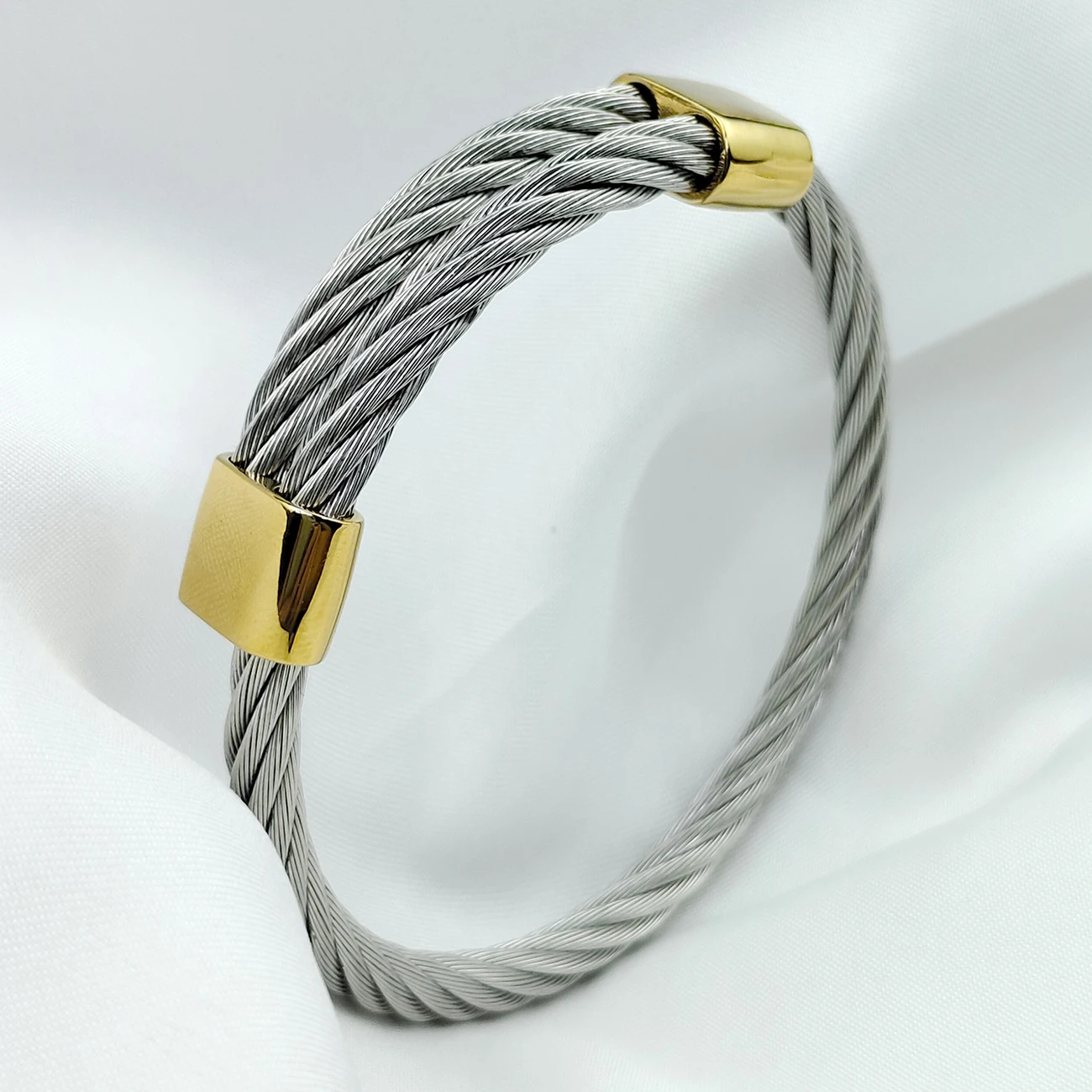 

Women's Twisted Cable Bracelet Stainless Steel Designer Inspired Cuff Bracelet
