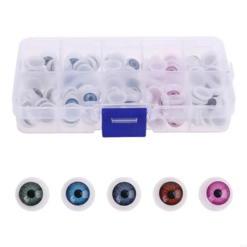 100 szt. 12mm oczy lalki z żywicy różne kolory zapasy rękodzieła lalka gałka oczna do dostosowywania modeli zabawkowych naprawa