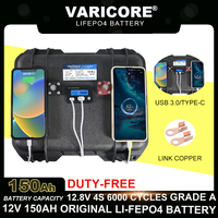 12v/12.8V 150Ah 100Ah LiFePO4 Battery 4s Multifunctional Portable suitcase Batteries for Golf cart Inverter Car Lighter Tax Free