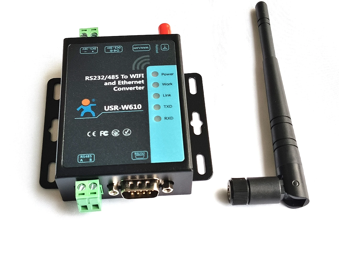 Picture 5: USR-W610 RS232 RS485 Serial to WiFi Ethernet Server Industrial Serial WiFi Device Converter