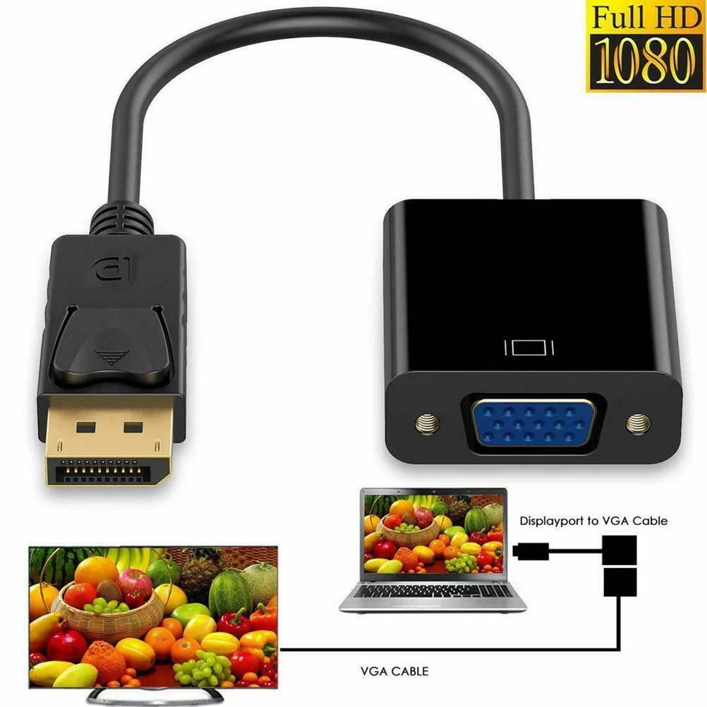 

To Vga Cable 1080P Male To Vga Female Adapter No Power Required Powered Video Converter For Multi Display External