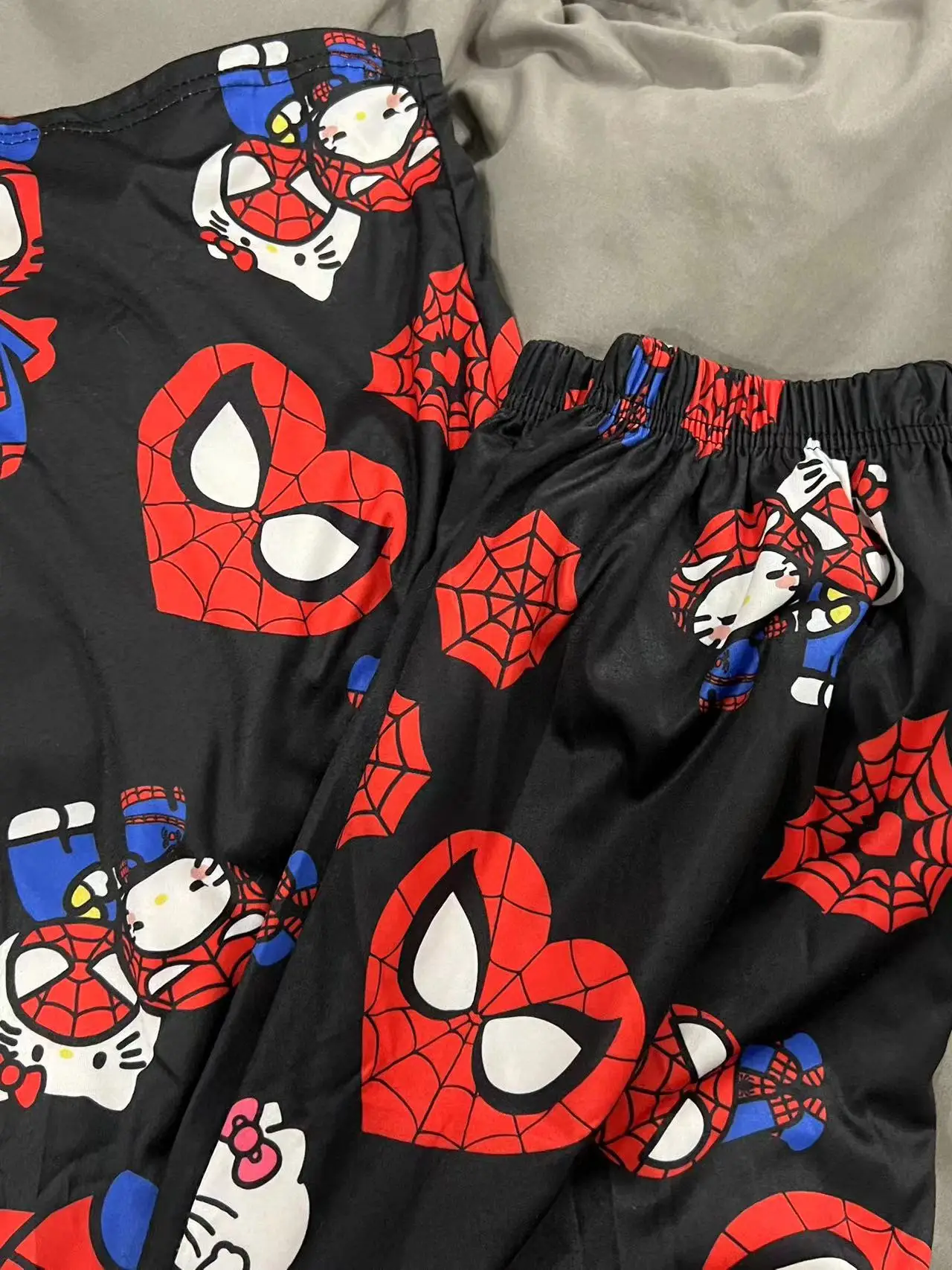 Hello Kitty Spider-man Katoen Losse Dames Pyjamabroek Pyjamabroek Dames Heren Cartoon Slaapbroeken Lounge Wear Meisjesslaap