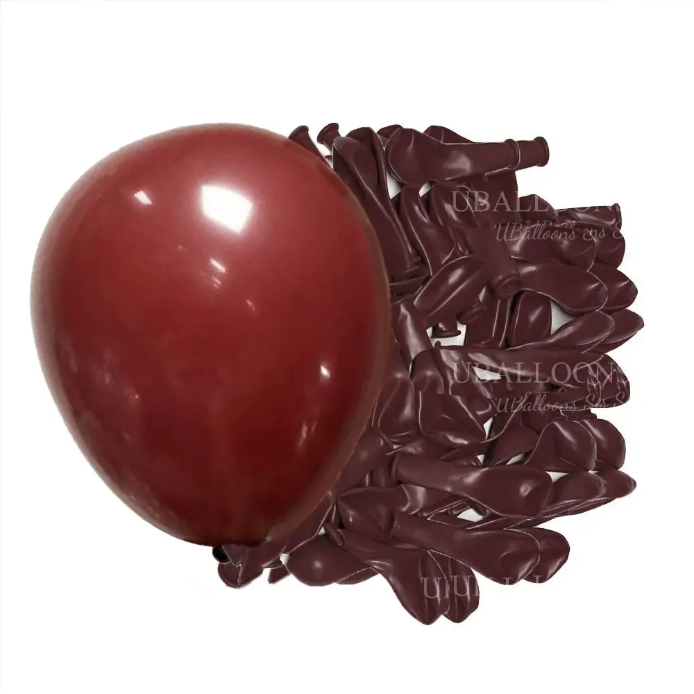 10/30/50 Stück rote Luftballons, dunkler weinroter Granat, Burgunder-Latexballons für Geburtstag, Weihnachten, Verlobung, Hochzeit, Party-Dekoration