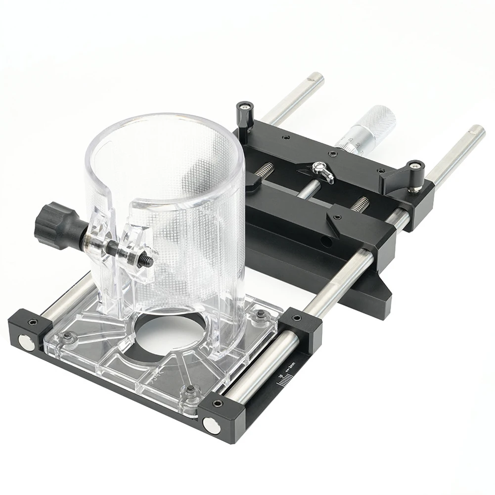 

Professional Aluminum Alloy Edges Trimming Guide Trimmer Versatile Fine-tuning Rest Slotting Woodworking Tool with High Accuracy