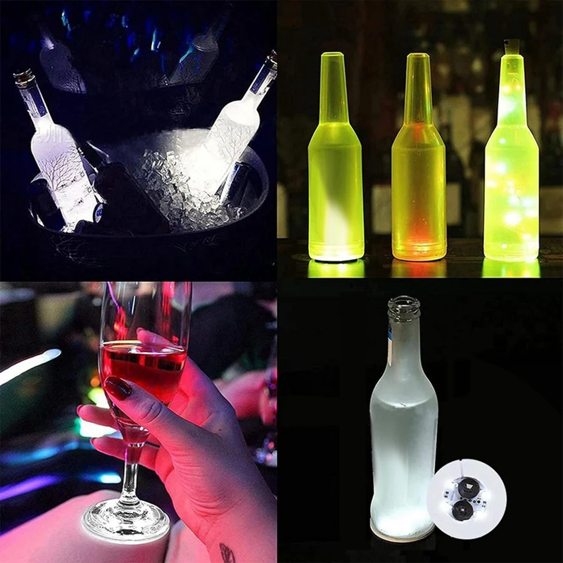 LED Coaster,30 Pack Light Up Coasters For Drinks,Led Coaster Lights Bottle Lights For Liquor Bottles,Club,Party,Wedding Durable