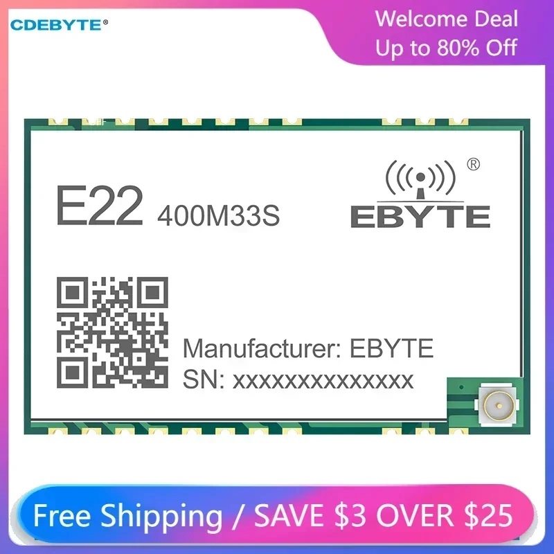 

5 шт. LoRa SX1268 433 МГц 33dBm радиочастотный модуль SMD IPEX отверстие для штампа Высокоточный идентификатор 16 км беспроводной передатчик данных