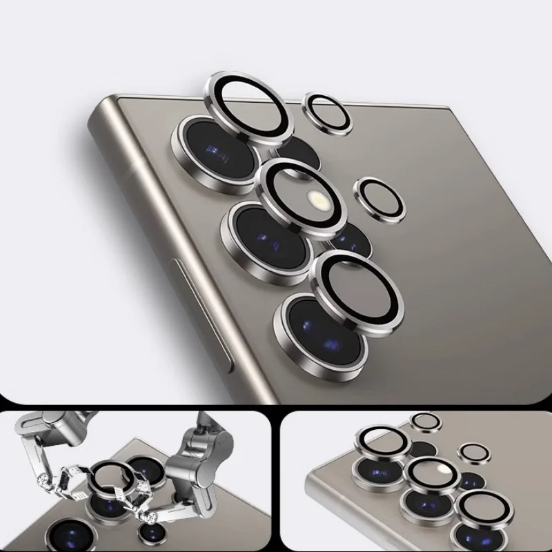 Metal Ring Lens Glass for Samsung Galaxy S25 Ultra s24+ s24 Plus FE Camera Protector for SAM s25ultra Back Lens Protective Cap