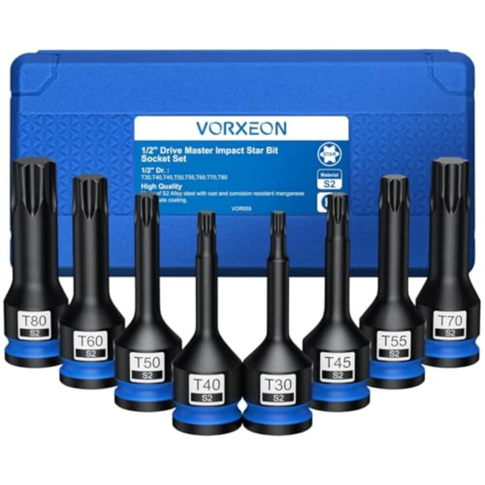 8 Pcs 1/2" Drive To…