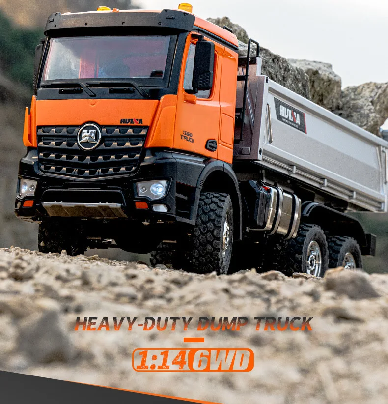 

Huina 1598 Full Scale 1:14 Lighting 14-Channel Alloy Remote Control Dump Truck Toy Children'S Birthday Gift