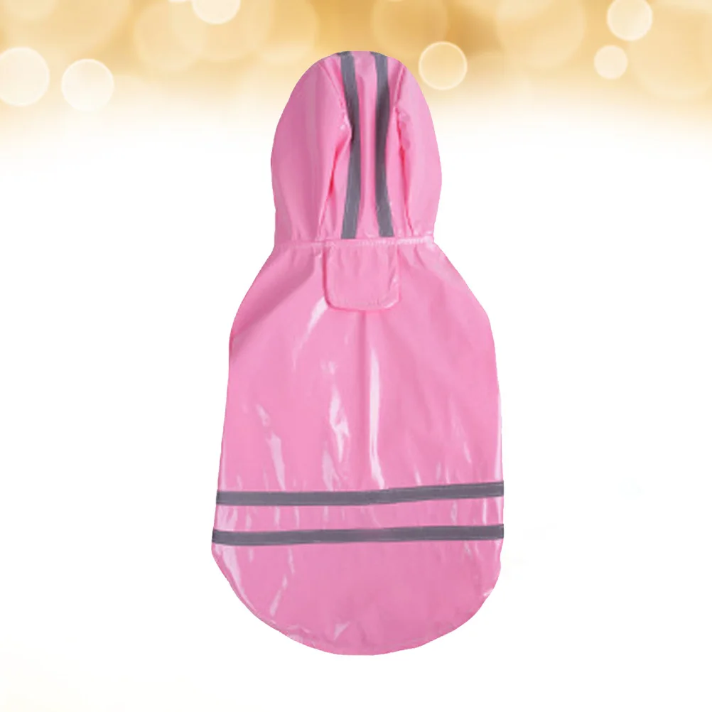 

Coat Lightweight Waterproof Dog Hoodie Fashion Rain Slicker Jacket Dog Rain Slicker Reflective Strip Pink Xl