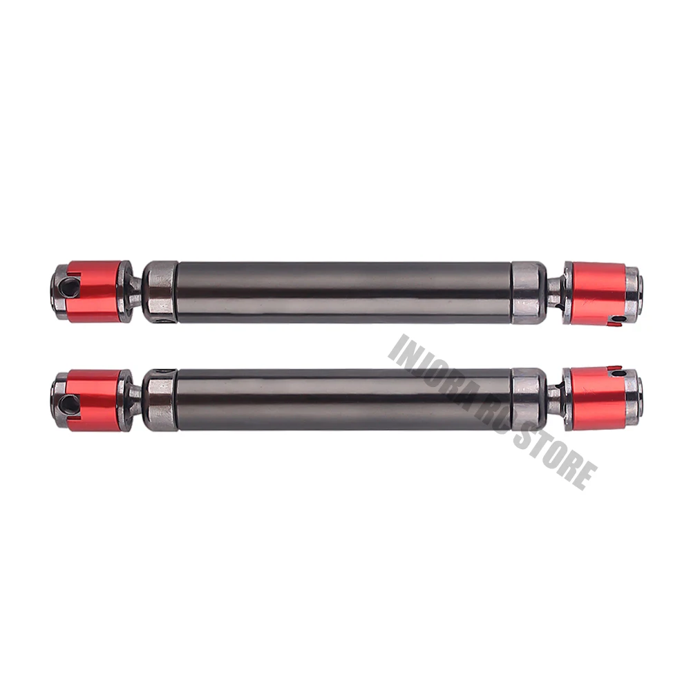 Eje de transmisión CVD de Metal para coche teledirigido, pieza de actualización de 110-150mm para camión trepador Axial SCX10 1/10, 90046, 2 uds.