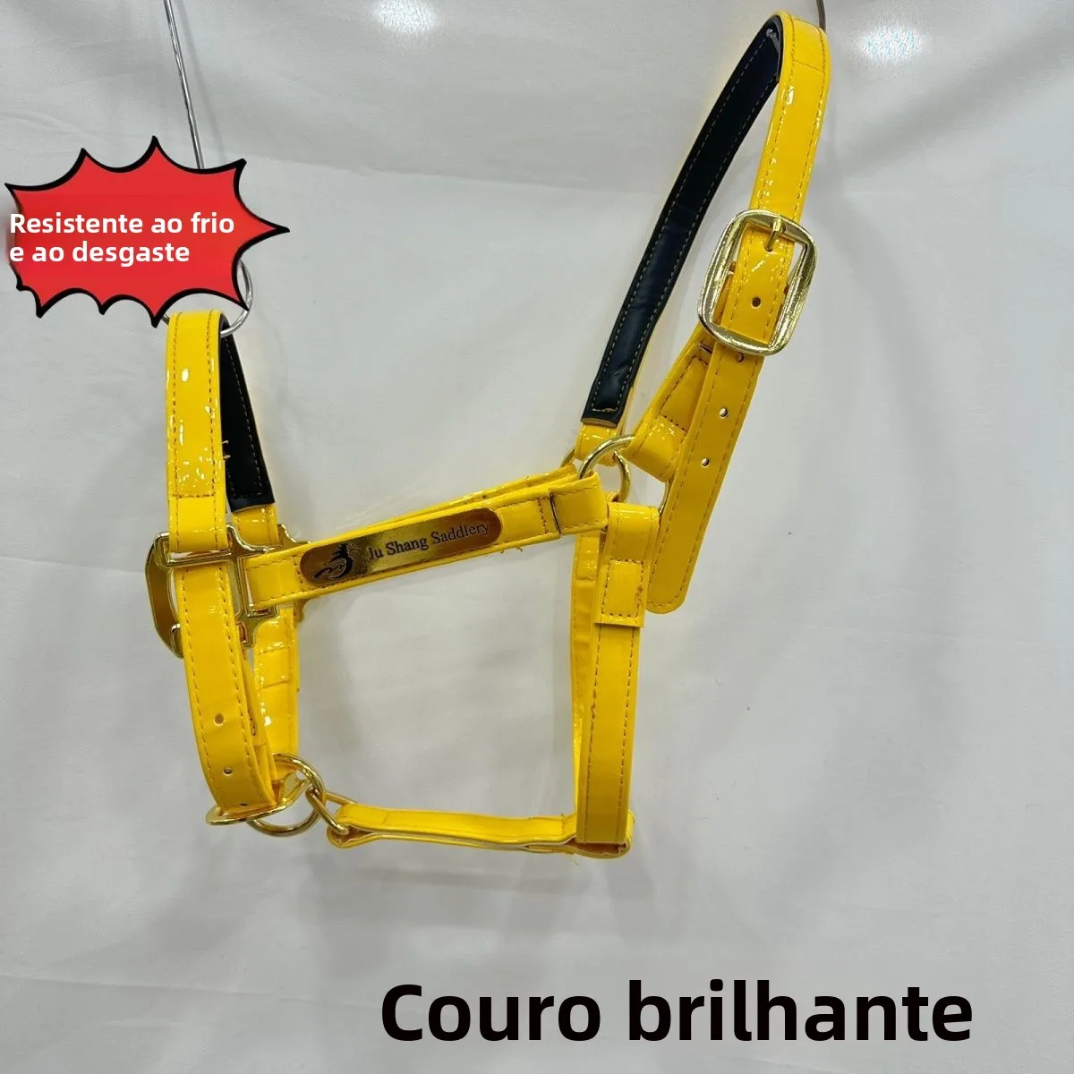 adjustable-bright-painted-leather-halter-with-bit-holder-anti-freeze-anti-wear-training-equipment-tack