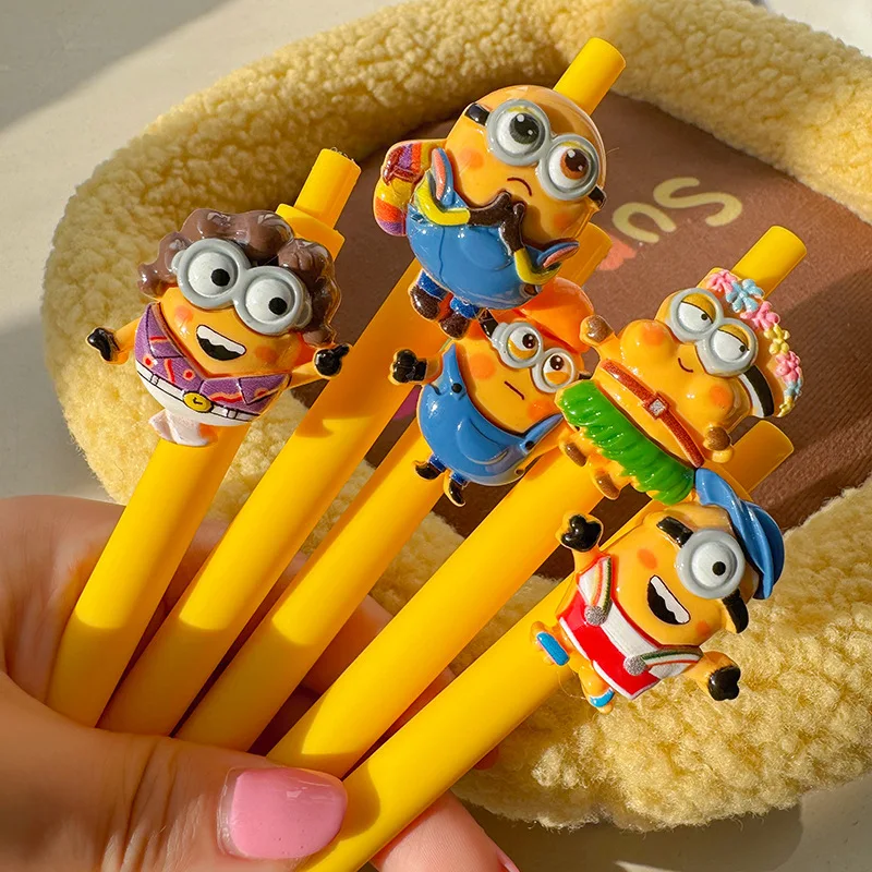 anime minions desprezivel me gel caneta estudante imprensa sinal caneta bonito estudante material de escritorio papelaria presente 10 pecas 01