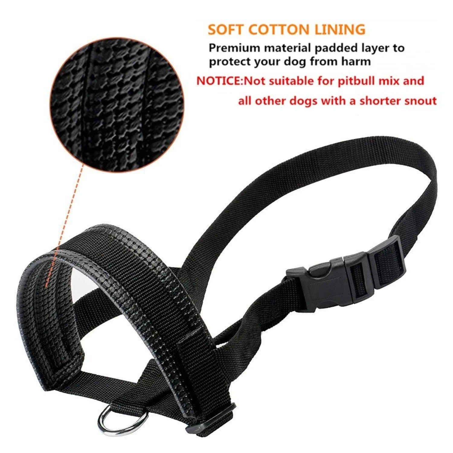 New Adjustable Soft Nylon Anti Barking Training Dog Muzzle Harness, Prevent Biting, Small Large Dogs, Pet Mouth Mask Loop