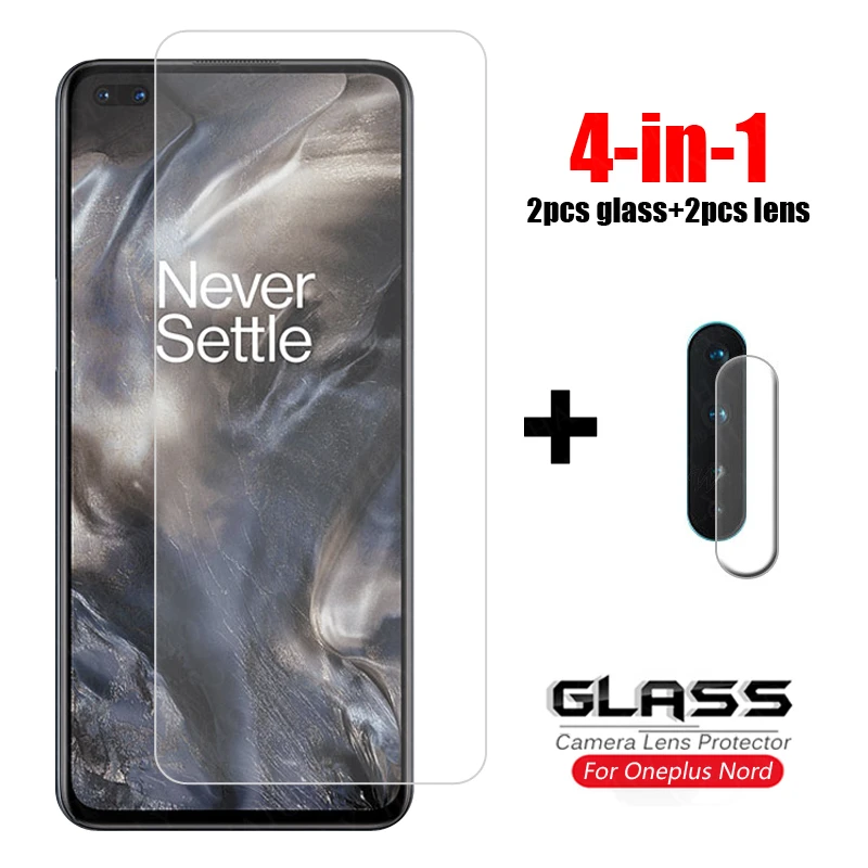 4-in-1 szkło na Oneplus 8 Nord szkło hartowane dla Oneplus Nord 7 7T 8T osłona obiektywu folia do telefonu Oneplus Nord N100