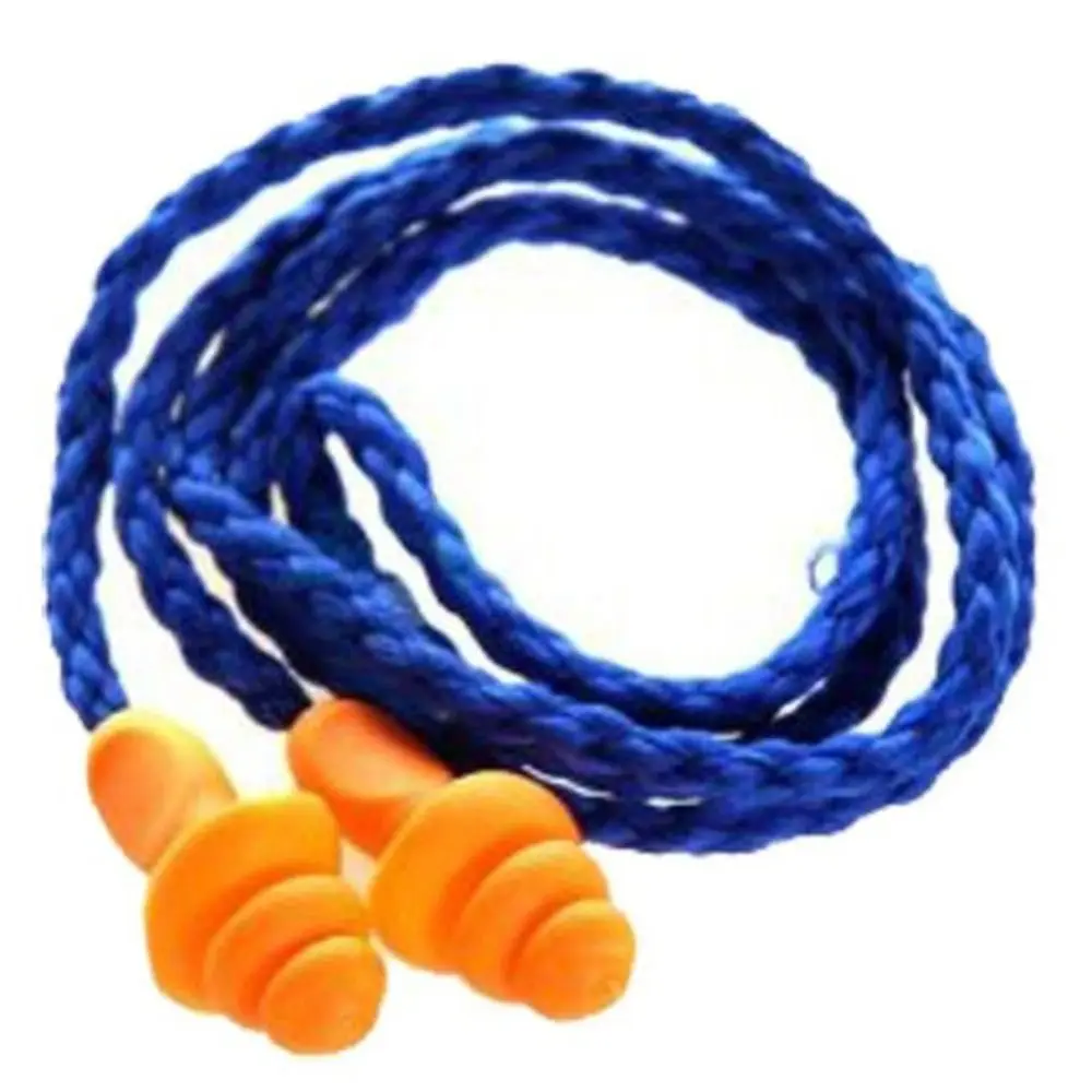 10PCS Silicone Noise Earplug Travelling Tapered Soft Ear Plugs Noise Reduction Corded Insulation Earplug Sleep Aid