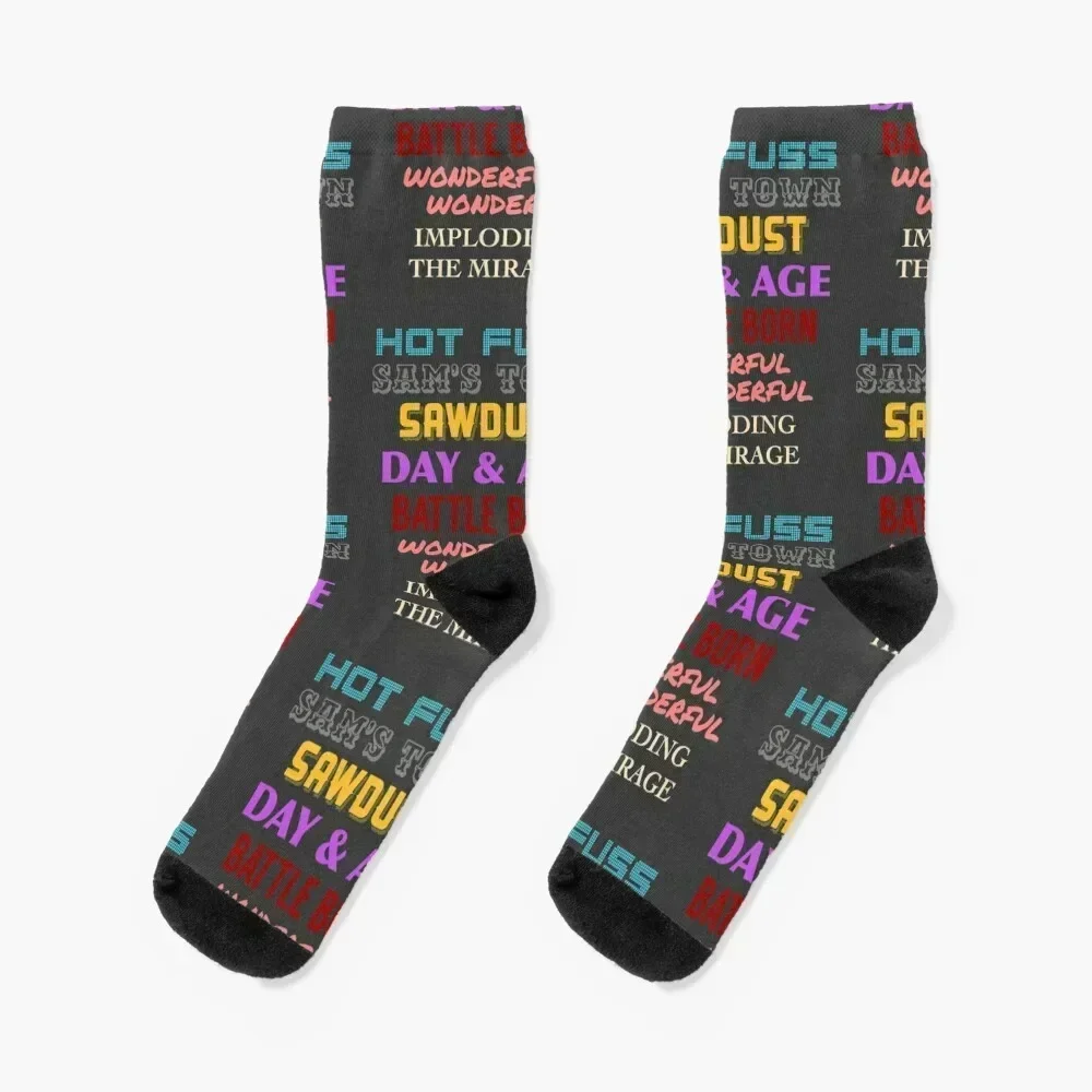 

The Killers Discography Socks Lots New year's Wholesale Stockings compression Socks Male Women's