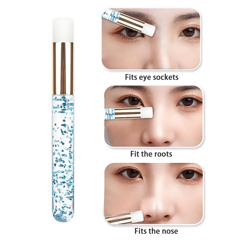 Crystal Microbrush Eyebrow Lashes Shampoo Brushes Eyelash Cleaning Brush Lash Extension Applicator Nose Pore Cleansing Tools